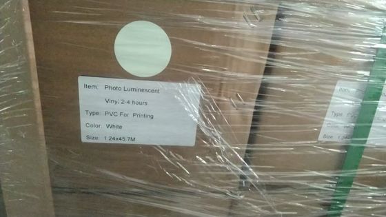 Eco-solvent/solvent/UV Printing Photoluminescent Sticker film with Glow In The Dark Feature and UV Resistance