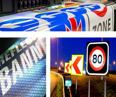 Heat Resistant 50m Reflective Vinyl Sticker With Honeycomb For Trafic