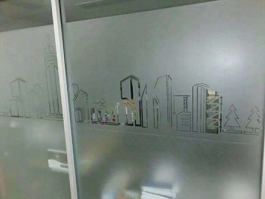 Office Decoration Embossed Frosted Glass sticker Film with removable glue