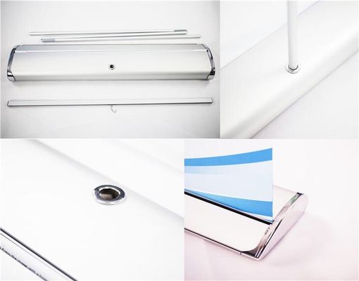 Flad retractable Wide Base Aluminum Roll up Banner Stand for Advertisement