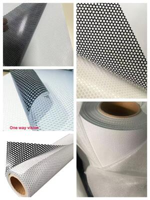 투과율 40% 자체 접착 천공 비닐(단방향 비전) 창 적용용 140mic/140gsm