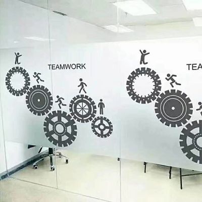 UV 저항성 자기 접착성 얼어붙은 반짝이는 창 PVC 필름 스티커 100mic 두께 30% 투명